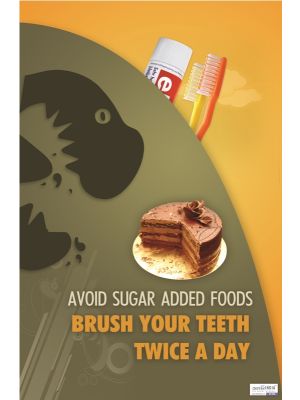 Poster English Avoid Sugar Added Foods - 006