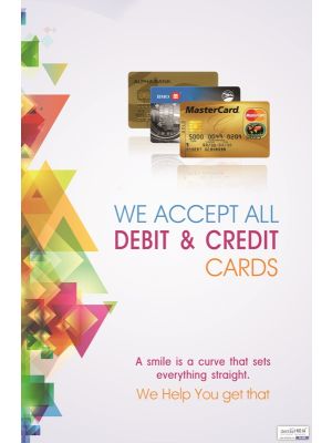 Poster English Debit & Credit Cards accepted - 056