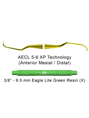 American Eagle Curette Langer 5-6 Green Resin Handle with XP Technology - AECL5-6XPX