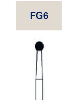 Strauss 6 Bladed Operative & Surgical Carbide Round FG Bur OS - 018 3/pk - FG6OS
