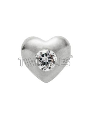 Twinkles Heart 18 K White Gold with Diamond 0.01 Ct - Art No. 221