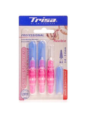 Trisa Inter Dental Set Flexible 3-5mm (Red) Pack of 3 Pcs